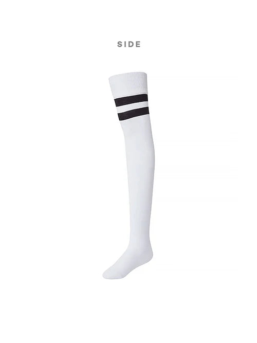 Double Line Over Knee Socks