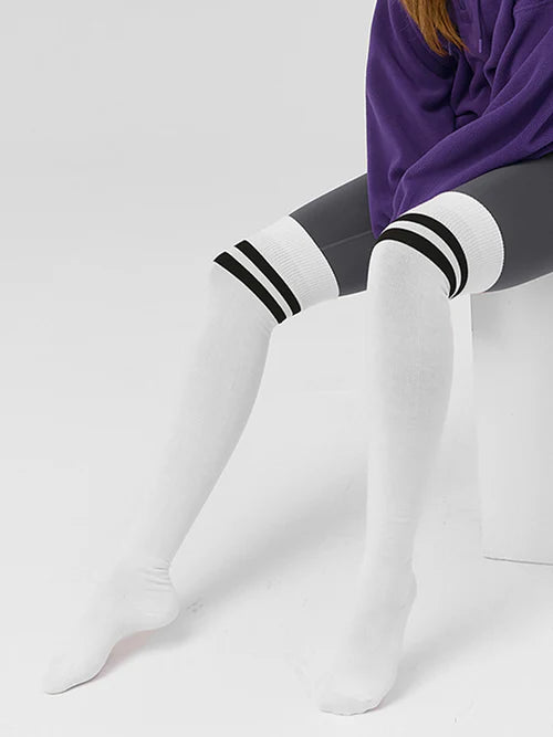 Double Line Over Knee Socks