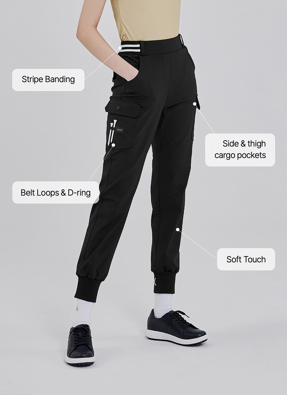 Logo Banding Cargo Jogger Pants