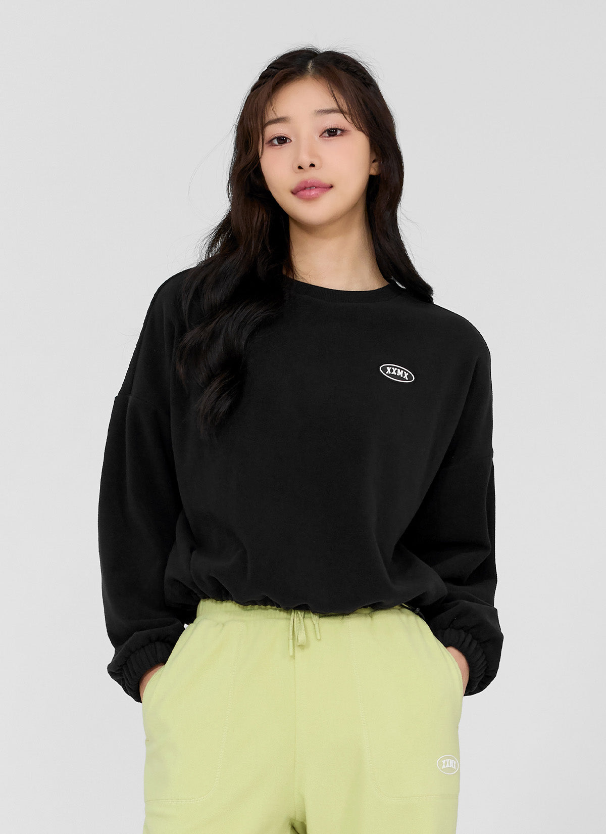 Light Fleece Crop Sweatshirt