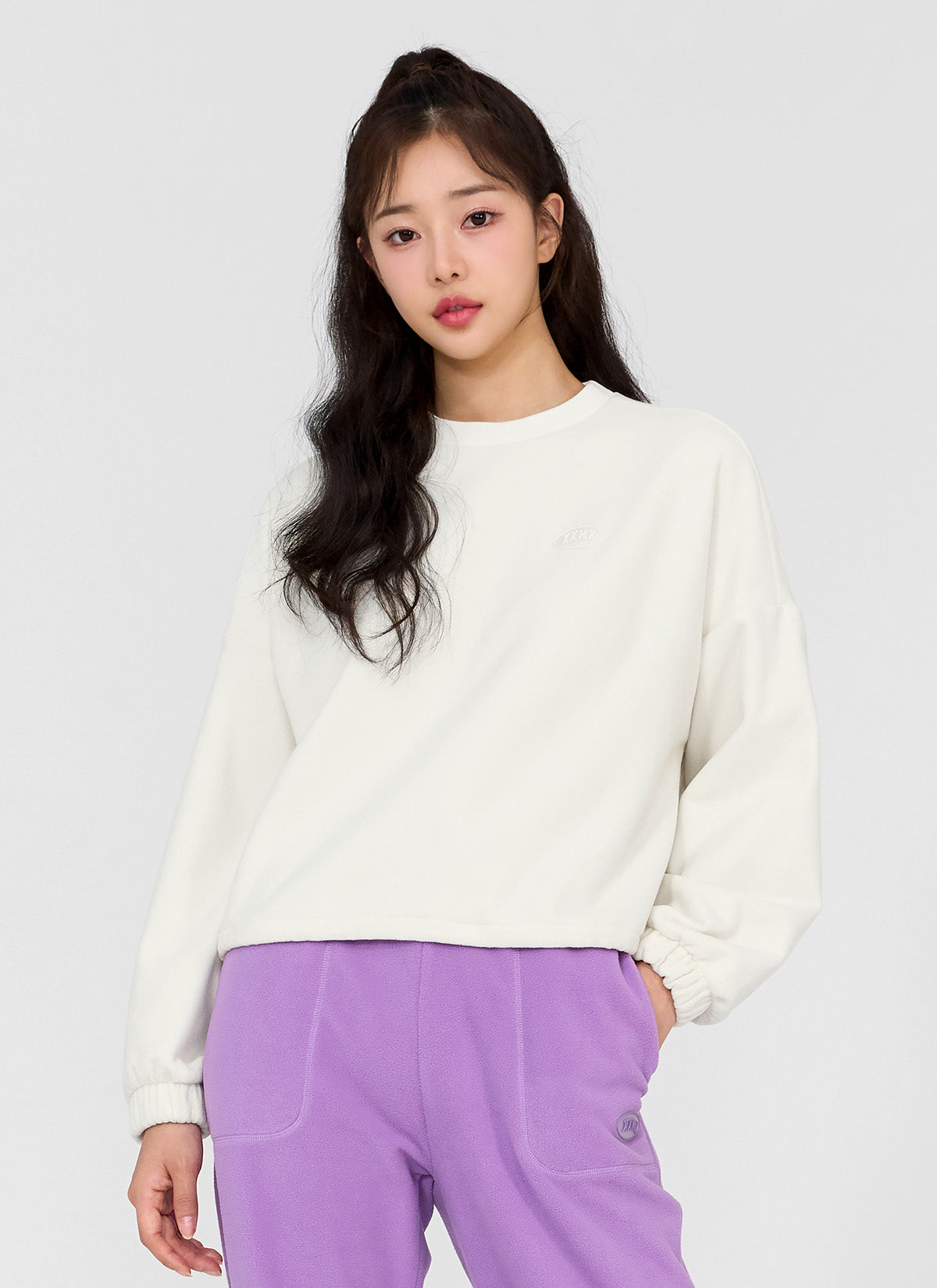 Light Fleece Crop Sweatshirt