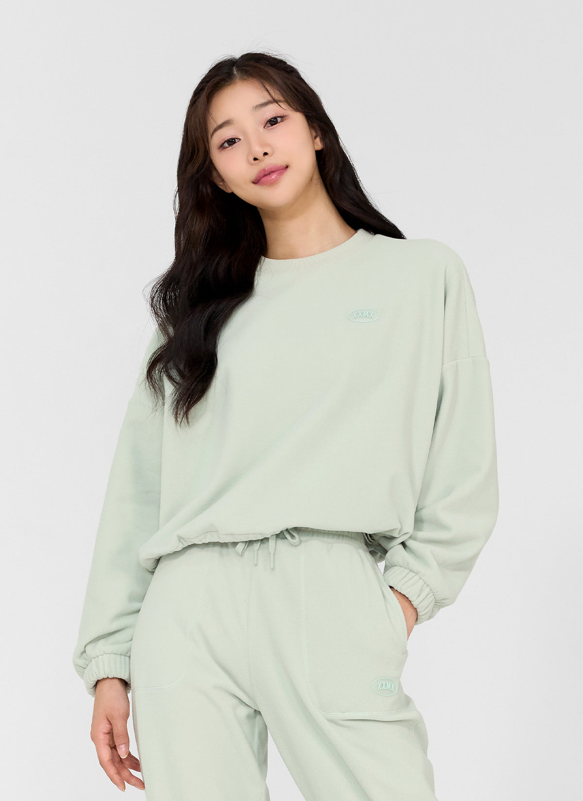 Light Fleece Crop Sweatshirt