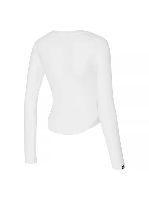 Soft Ribbed Button Long Sleeve