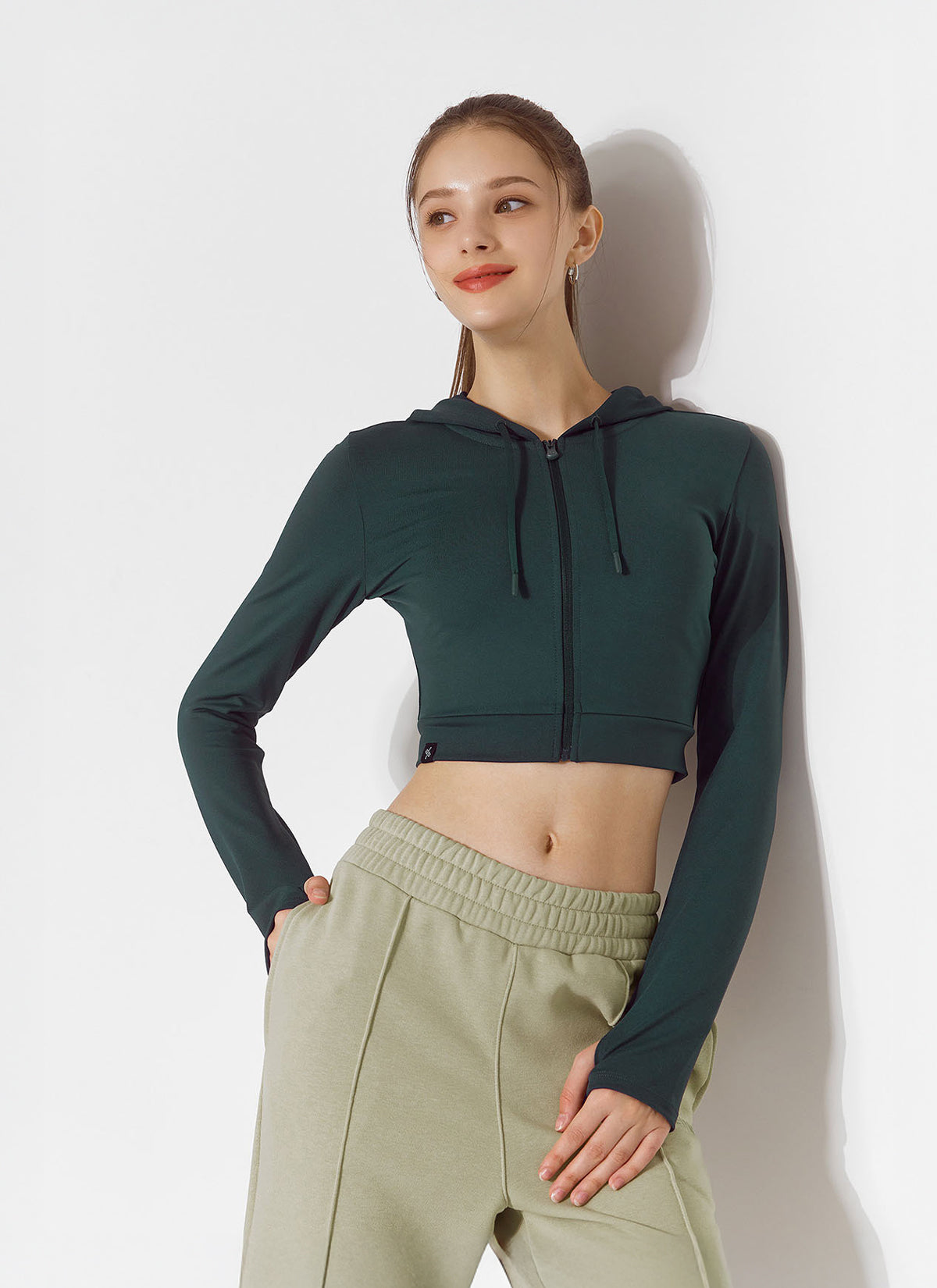 Slimfit Crop Zip-up