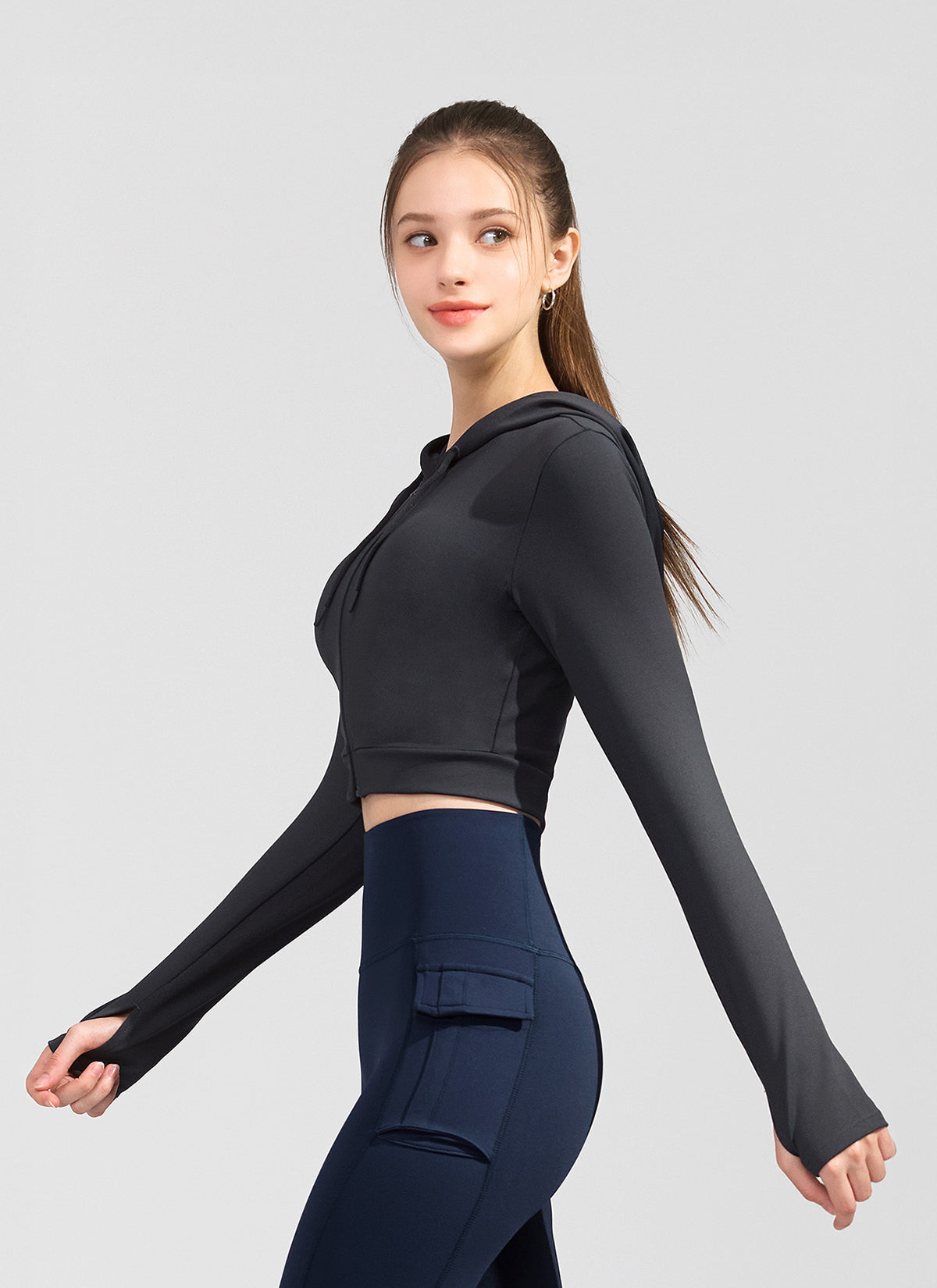 Slimfit Crop Zip-up