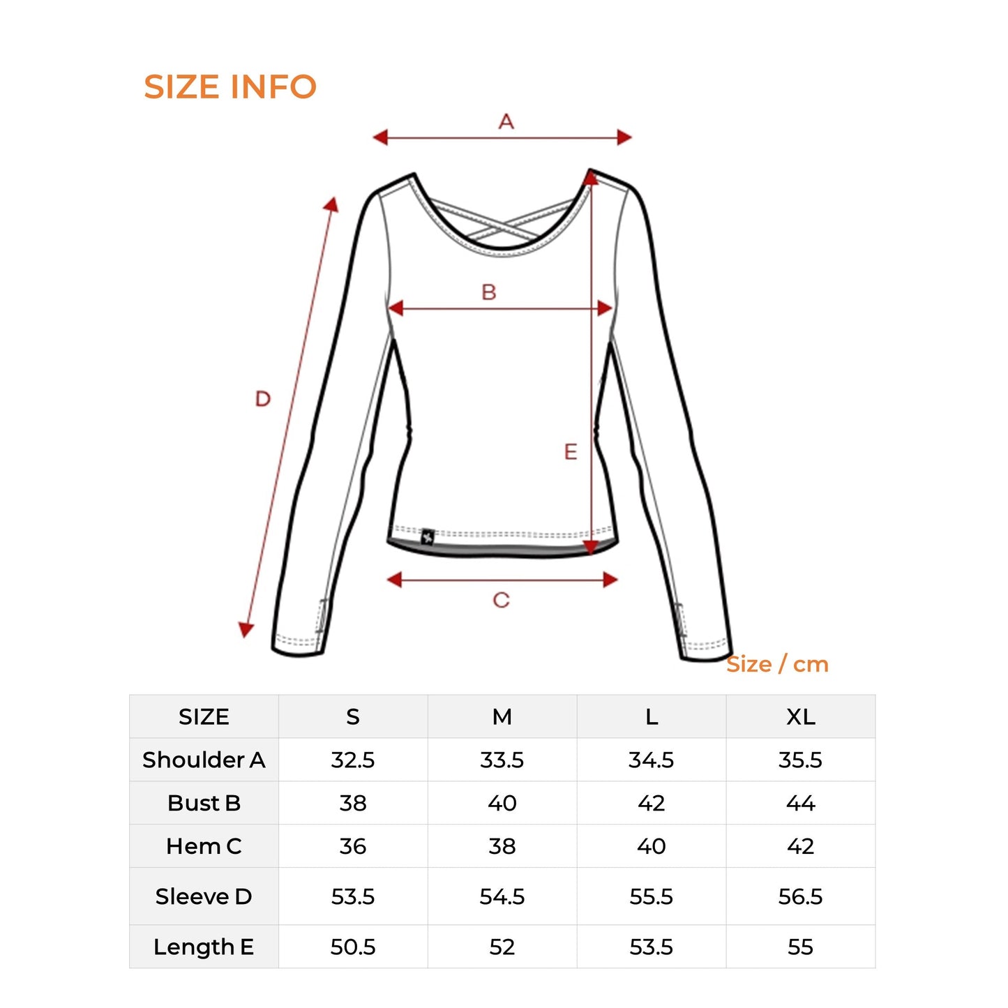 Inpad Back Cross Finger Hole Long Sleeve