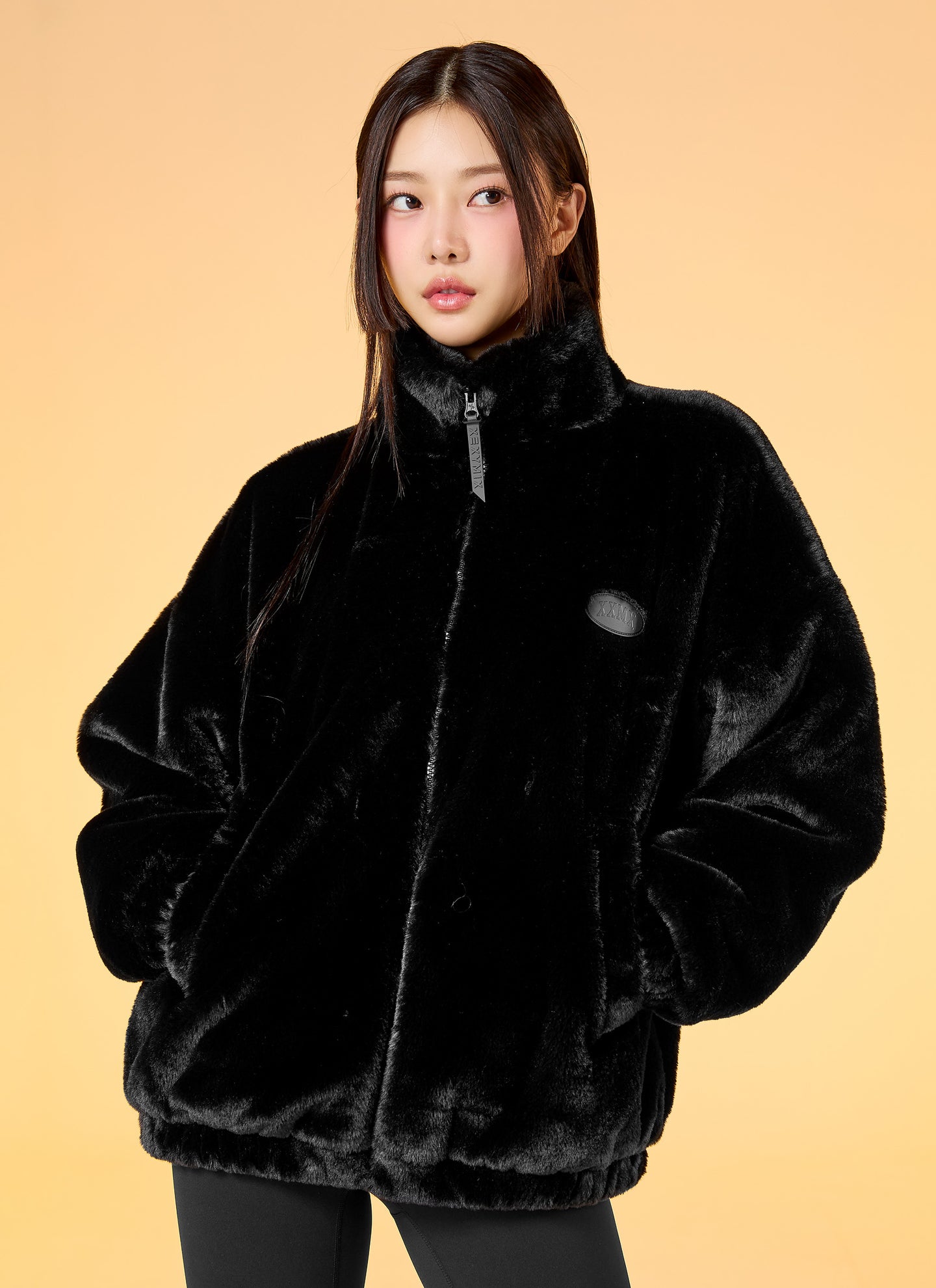 Loose Fit Eco Fur Jacket