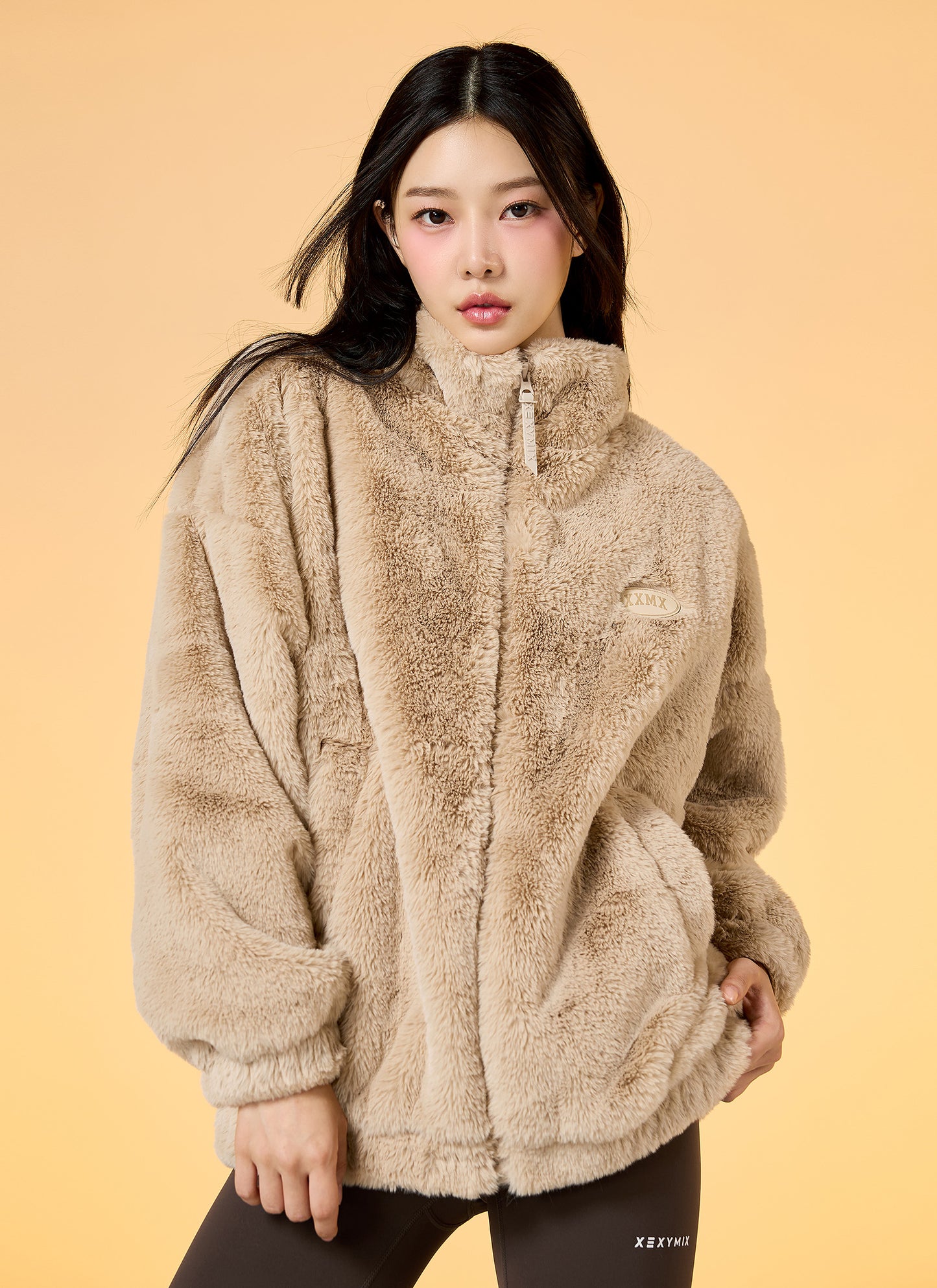 Loose Fit Eco Fur Jacket