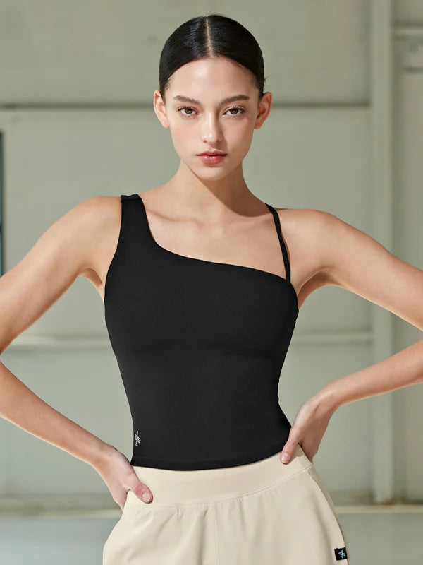 Unbalance Strap Crop Top