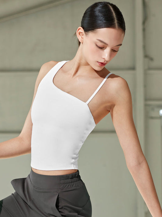 Unbalance Strap Crop Top