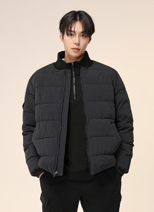 Neckless Simple Lightweight Padded Jacket