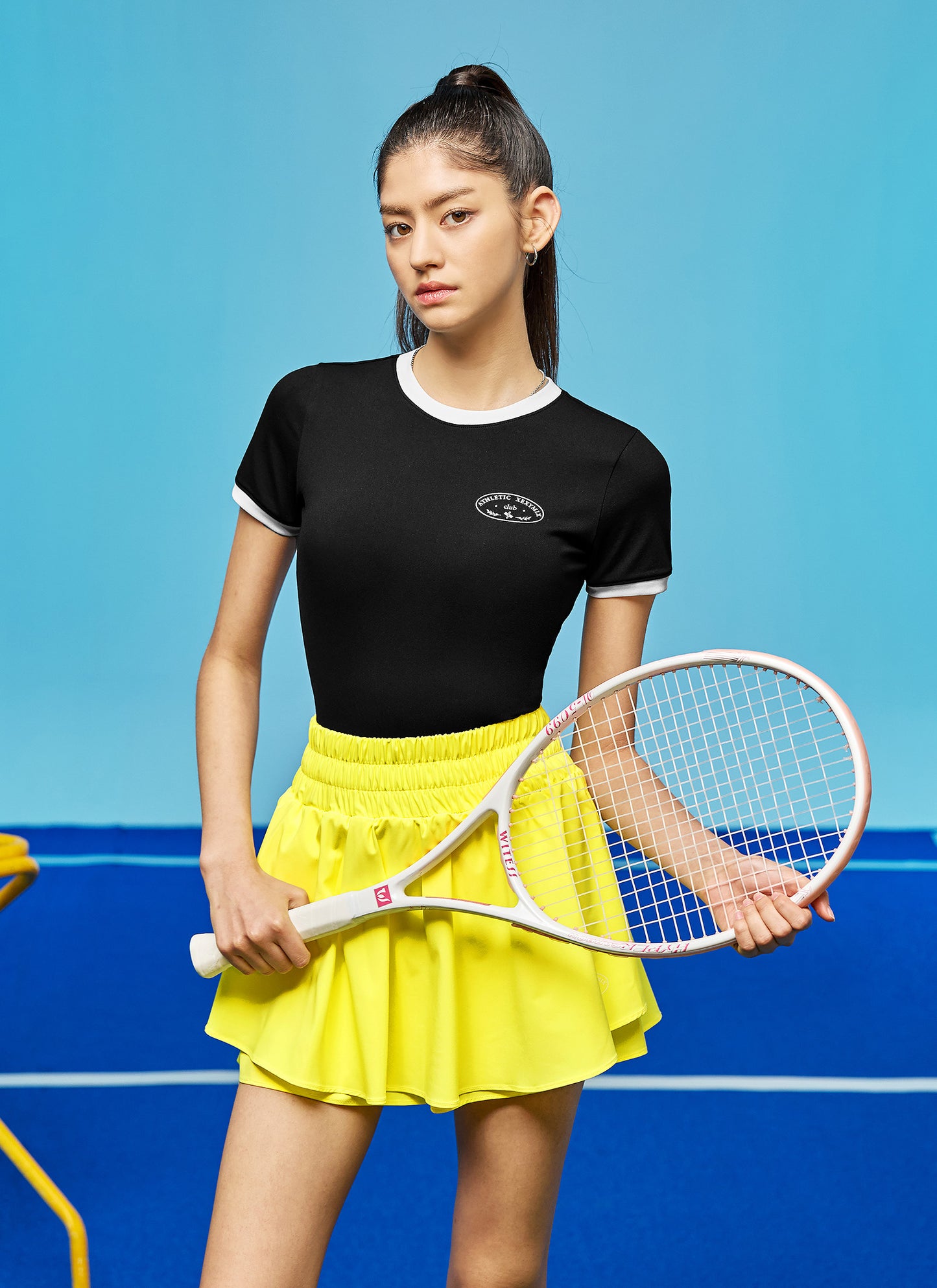 Color Point Cropped T-shirt