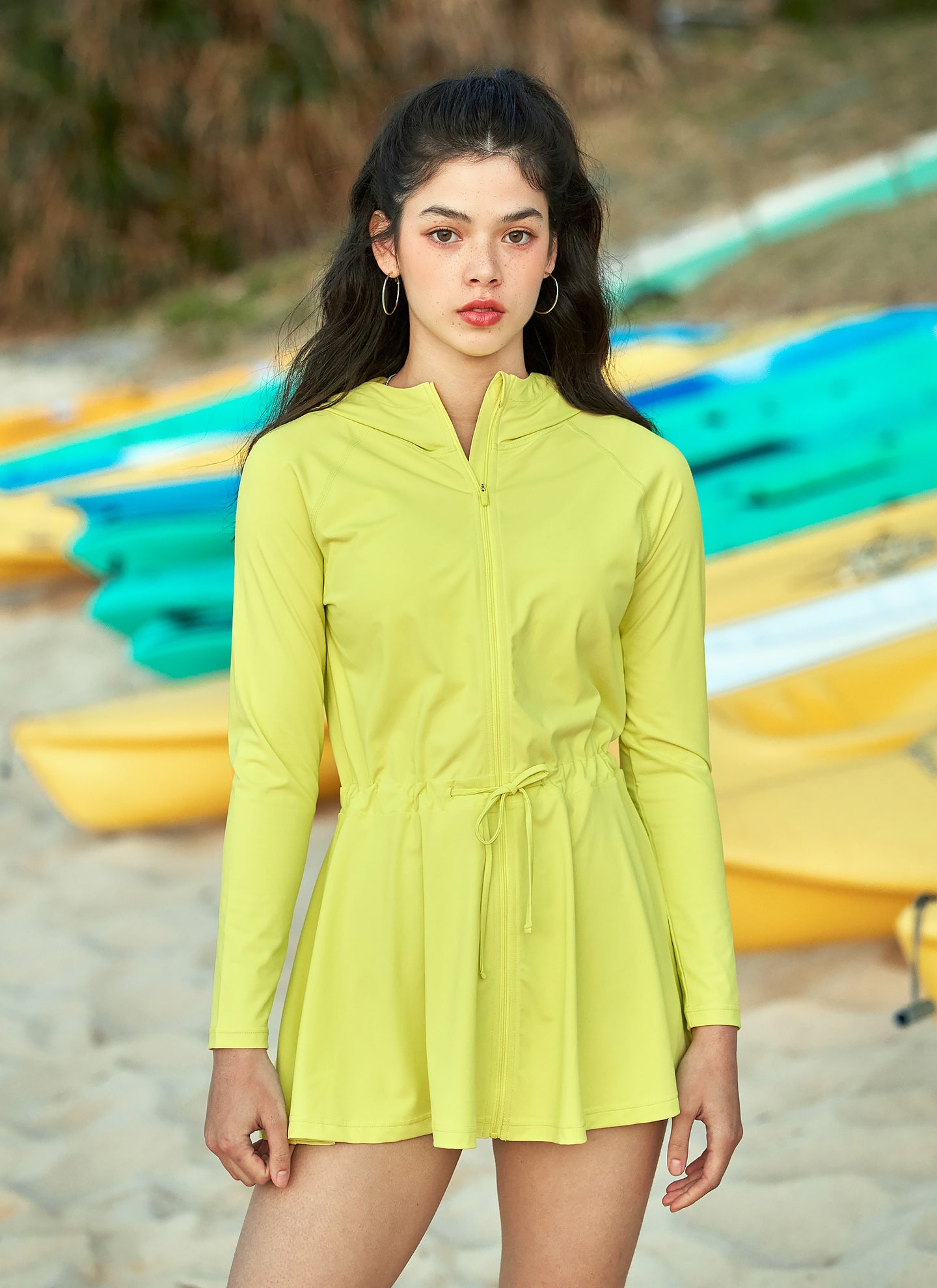 Multi Cover Up Dress Zip Up