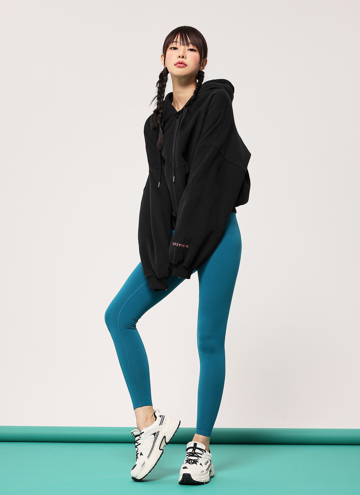 Xexymix napping online hood zip-up