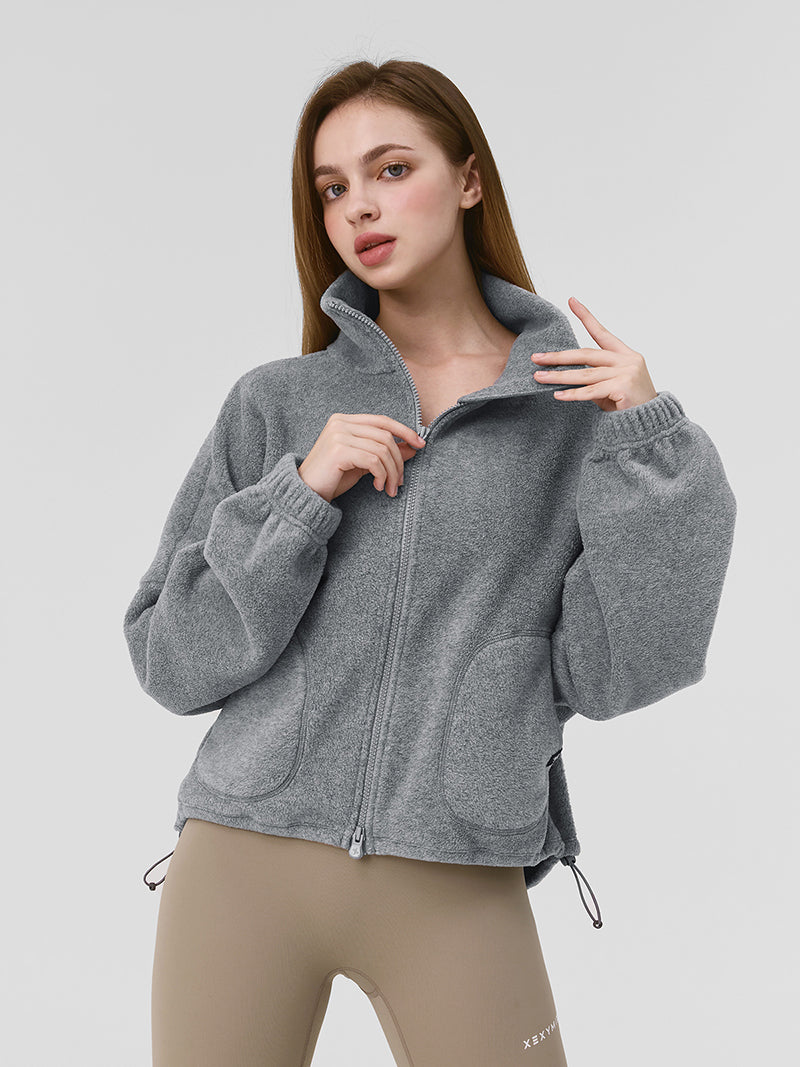 Soft Fleece High-neck Zip up