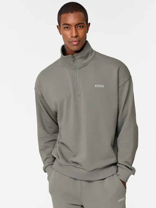 French Terry Half Zip-Up Sweatshirt