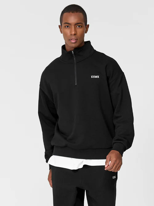 French Terry Half Zip-Up Sweatshirt