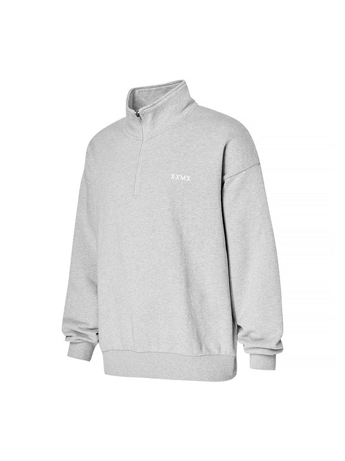 French Terry Half Zip-Up Sweatshirt