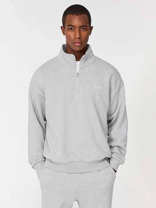 French Terry Half Zip-Up Sweatshirt