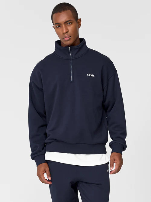 French Terry Half Zip-Up Sweatshirt