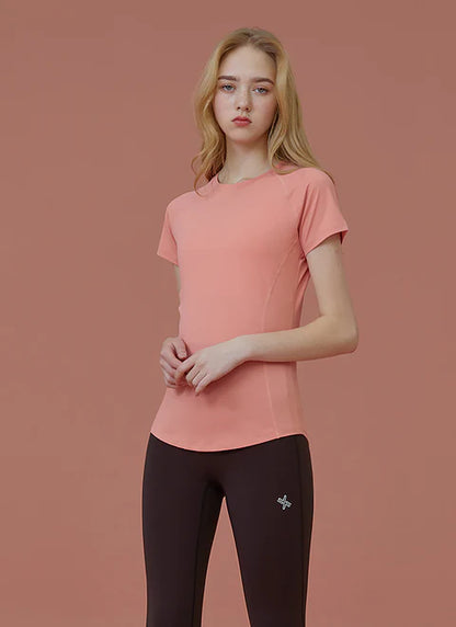 [SET] Ice Feather Short Sleeve & V-up 3D Leggings