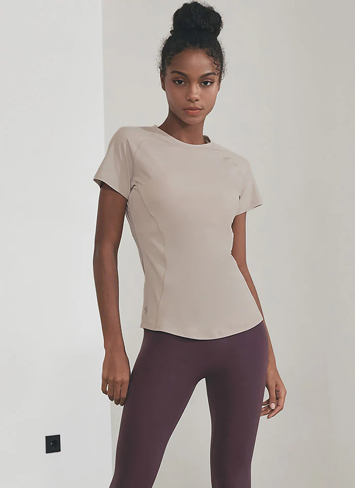 [SET] Ice Feather Short Sleeve & Bootcut Leggings