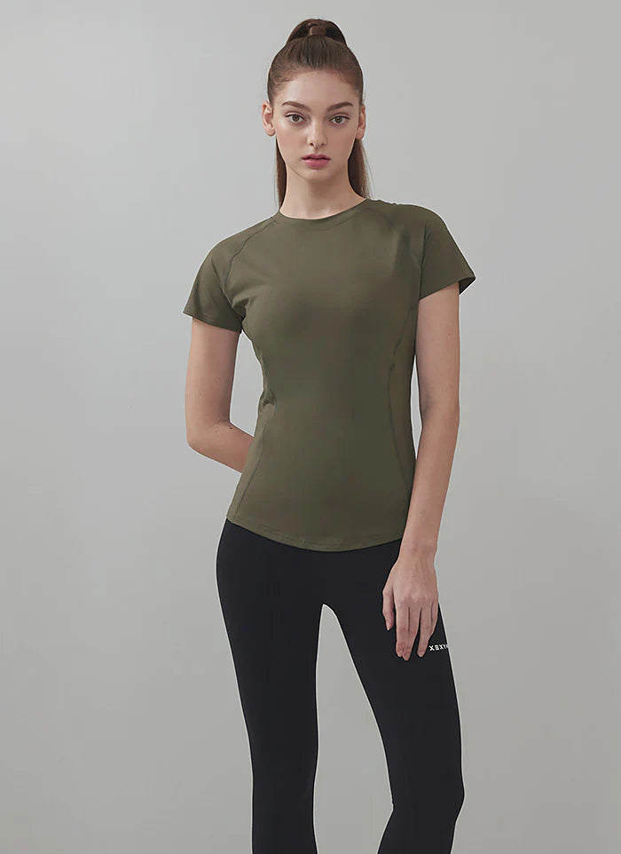 [SET] Ice Feather Short Sleeve & Bootcut Leggings