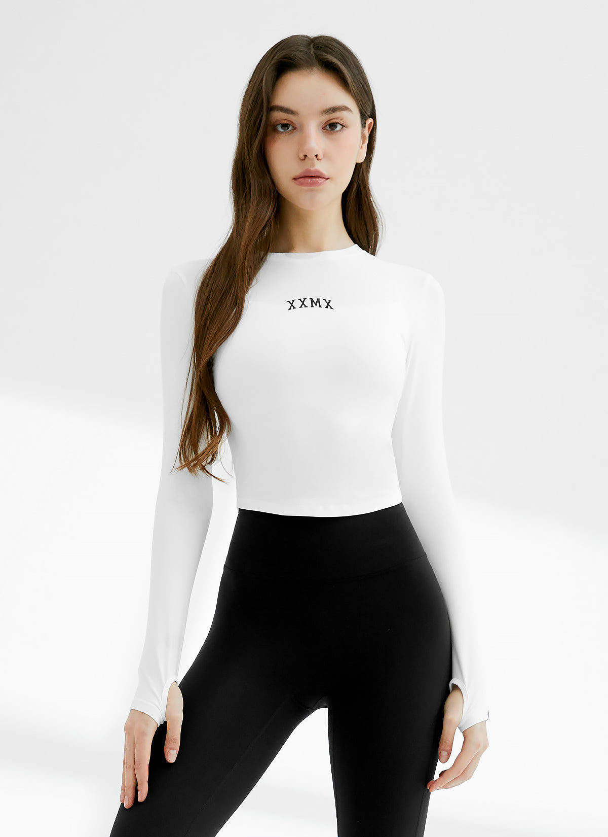 Cotton Like Finger Hole Long Sleeve