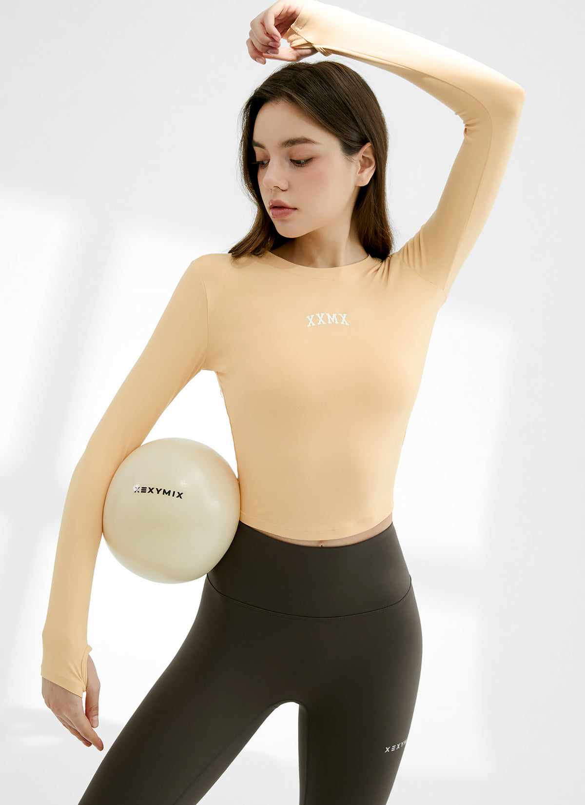 Cotton Like Finger Hole Long Sleeve