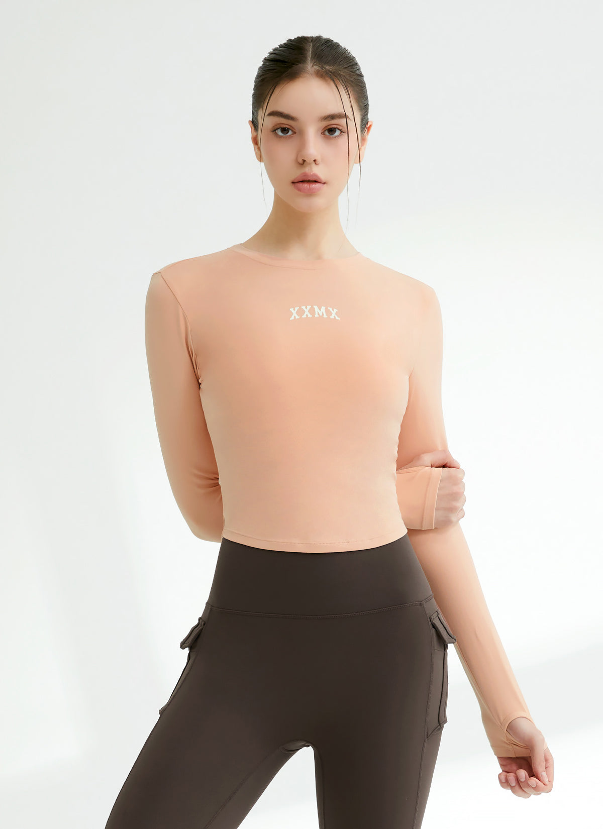 Cotton Like Finger Hole Long Sleeve