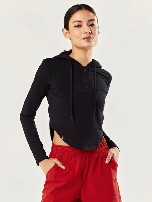 Smooth Touch Half Zip-up Hoodie