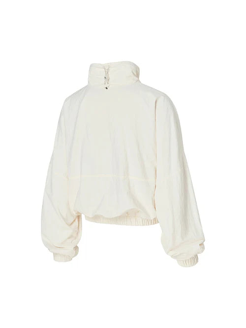 High Neck Dolman Crop Windbreaker