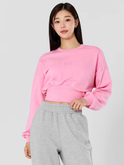 Wide Banding Crop Sweatshirts