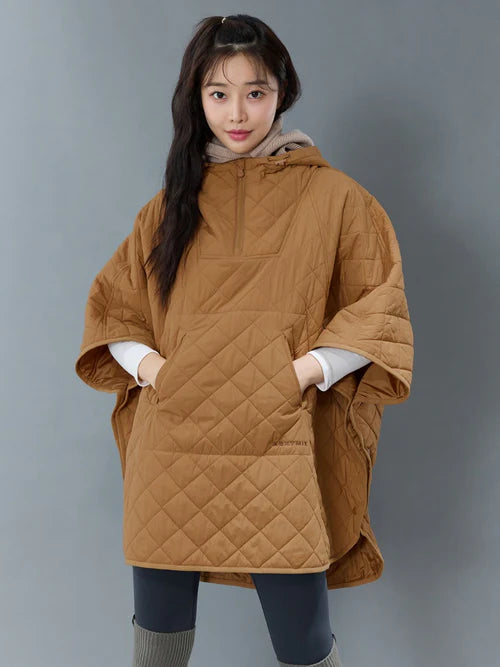 Quilted Hood Packable Poncho – XEXYMIX.EN