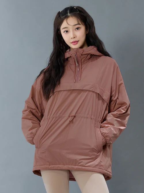 High Neck Anorak String Padding