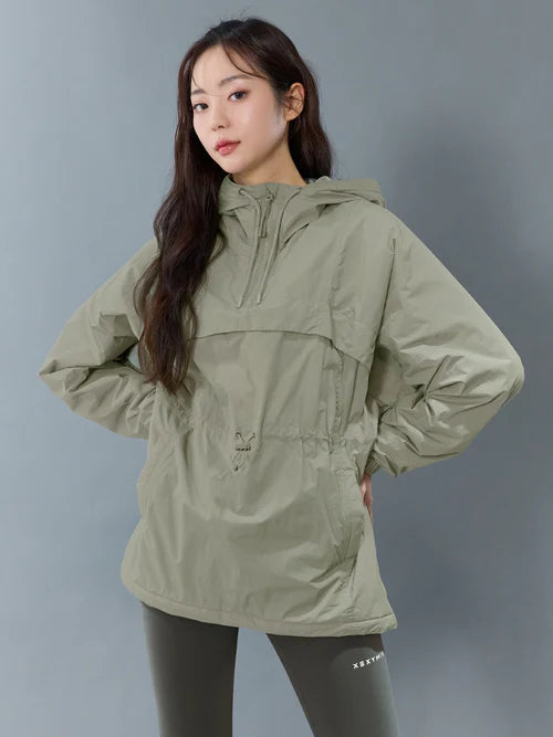 High Neck Anorak String Padding