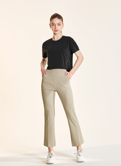 Stretch Banding Boots Cut Slacks 9"