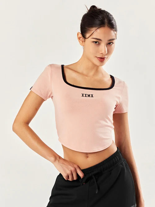 Kelly Square Neck Crop Short Sleeve