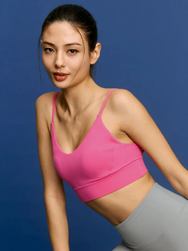 Black Label Signature Breathe V-neck Bra Top