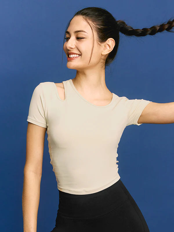 Cotton Like Cut Out Crop Top