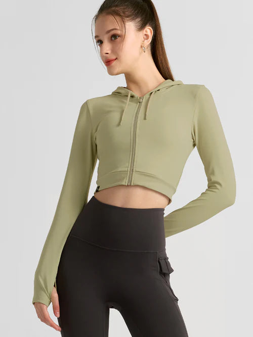 Slimfit Crop Zip-up