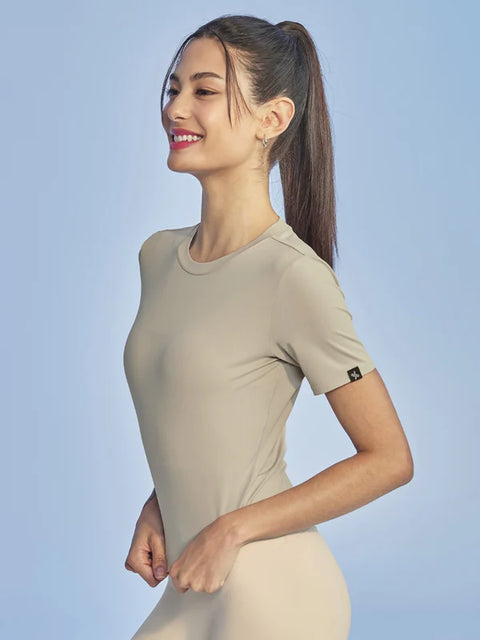 Ice Feather Cropped Short Sleeve
