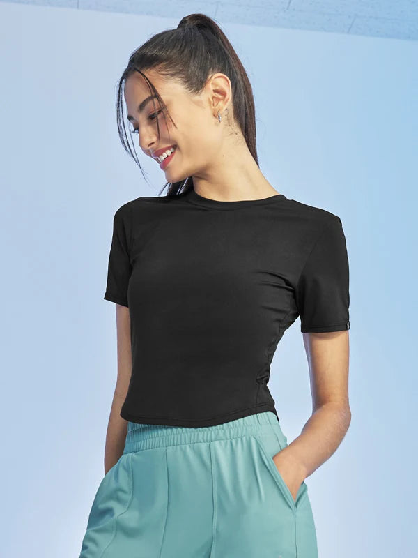 Ice Feather Cropped Short Sleeve