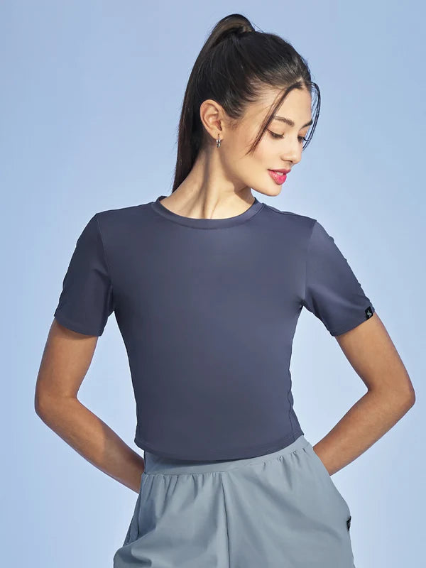 Ice Feather Cropped Short Sleeve