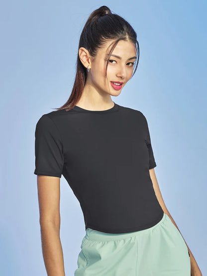 Ice Feather Cropped Short Sleeve