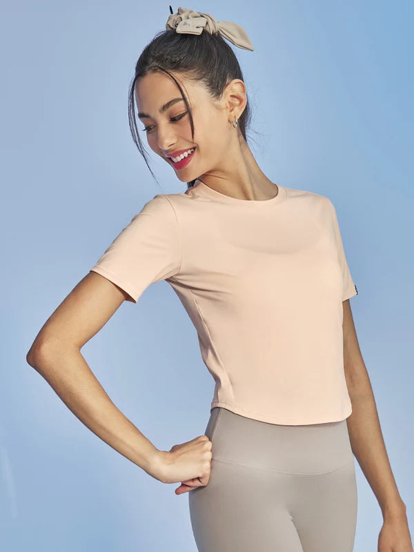 Ice Feather Cropped Short Sleeve