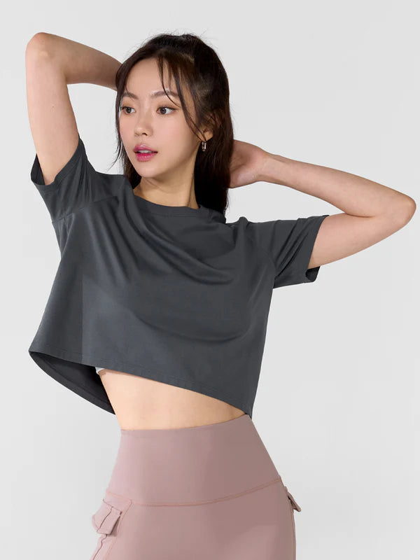 Basic Stretch Crop T-shirts