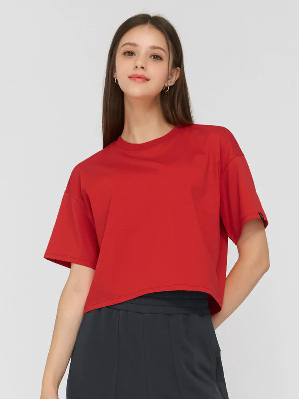 Cool Touch Basic Crop T-shirts