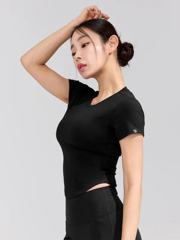 Soft Tension Round Crop Top