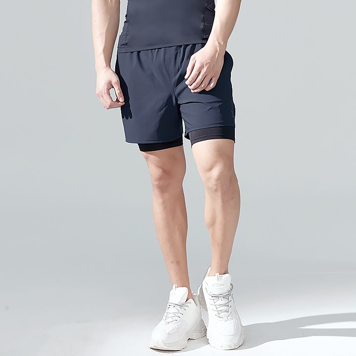 Compression 2 IN 1 Shorts_Rush Navy